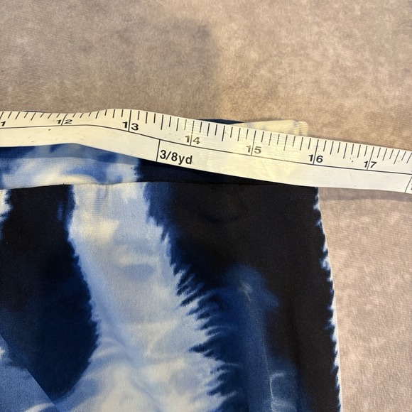 Chicos The Knit Kit Asymmetrical Midi Dress L Blue Stretch Travel Beachy Boho - Picture 6 of 8